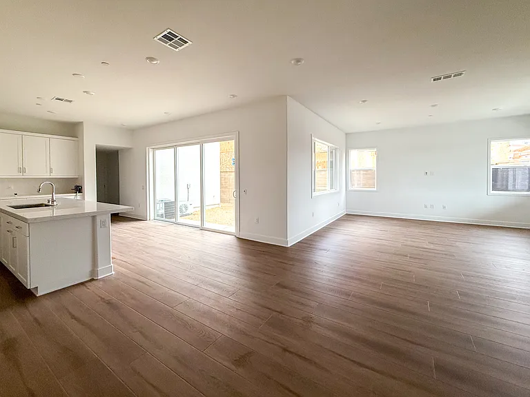 Living Room and Adjacent Kitchen