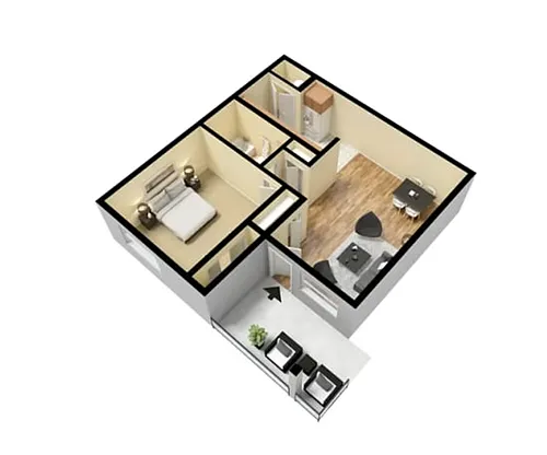 Floor plan 1 Bedroom