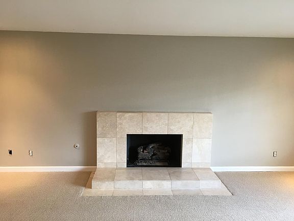 Travertine Fireplace in Living Room