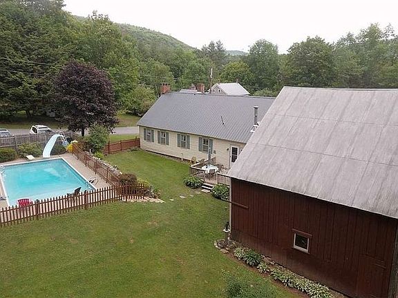 Backyard by pool and barn