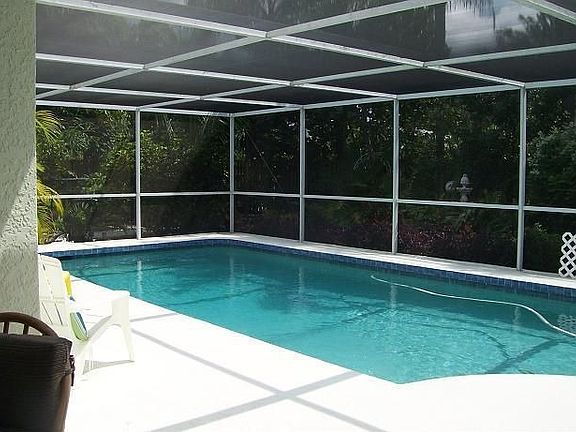 enclosed pool area