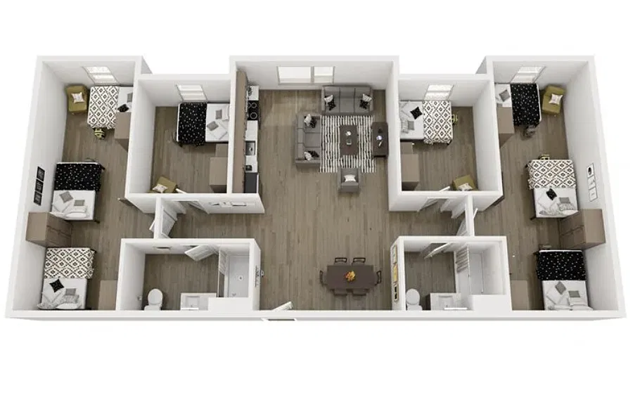 Floor plan Triple Occupancy Room