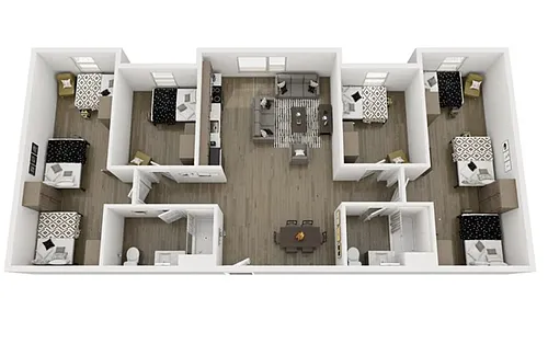 Floor plan Triple Occupancy Room