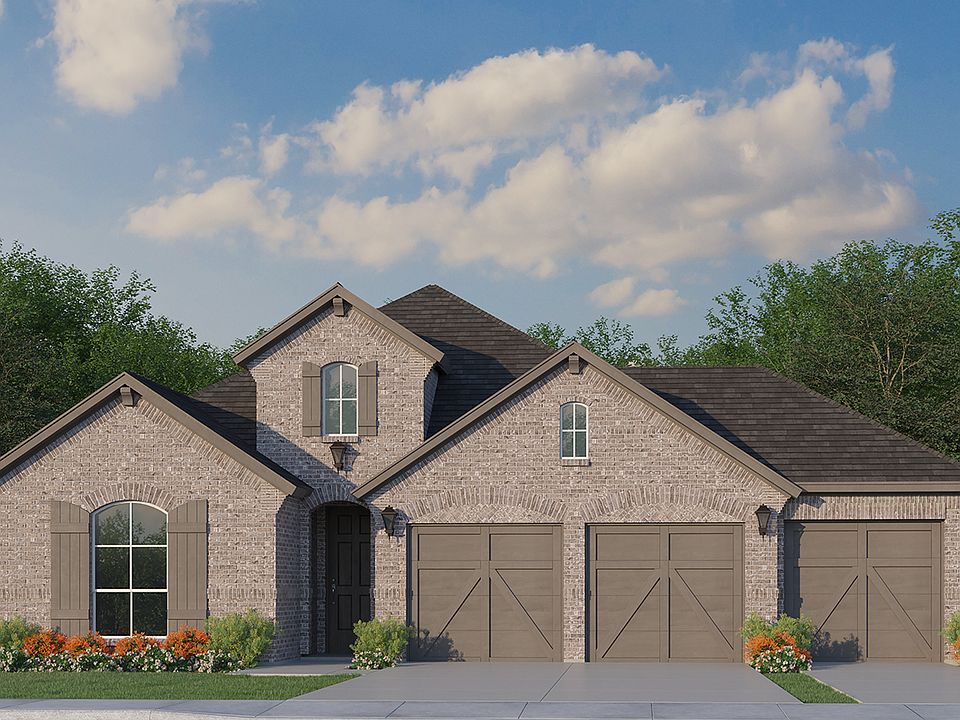 Plan 1535 Elevation A with 3 Car Garage