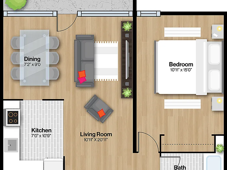 638sqft / 54sqft Balcony