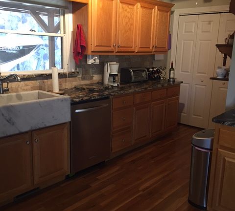 Kitchen with large pantry