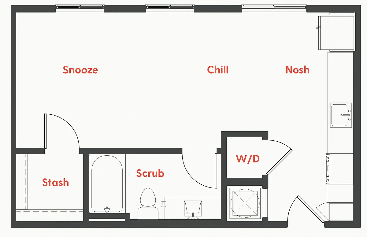 Floor plan S1 Studio