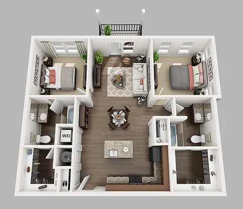 Floor plan Two Bedroom