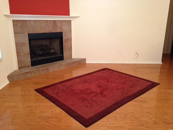 Living area with gas fireplace