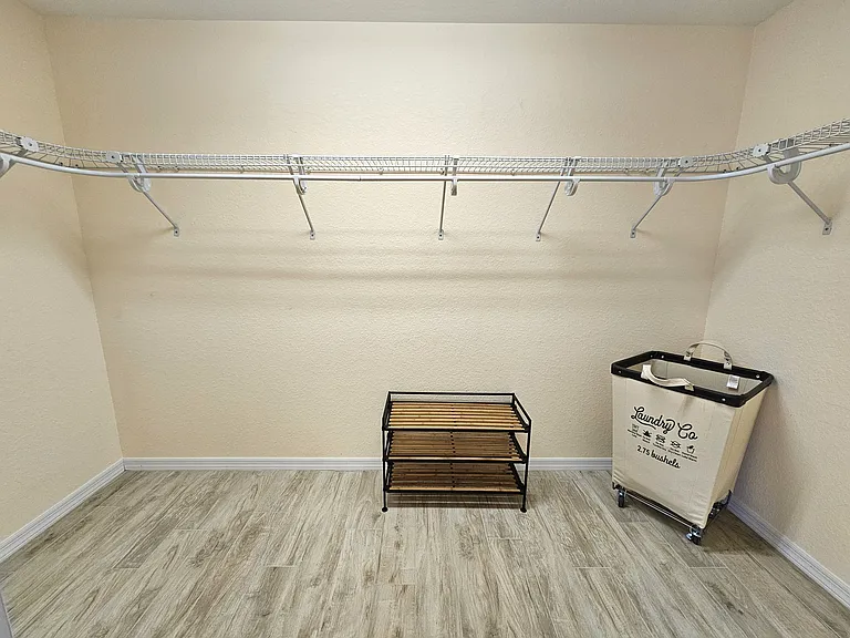 Master bedroom walk in closet