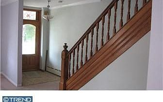 solid oak banister, custom oak door and transom