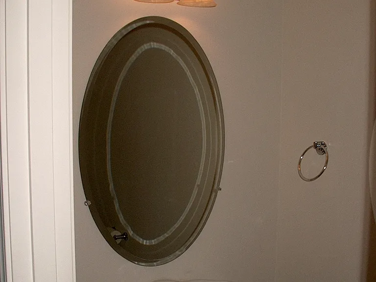 Downstairs bathroom with pedestal sink