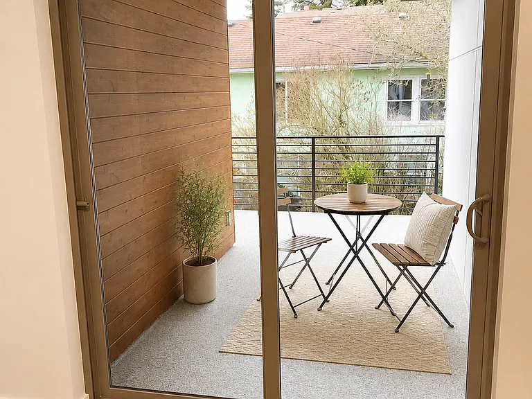 Entrance to the deck on 2nd floor