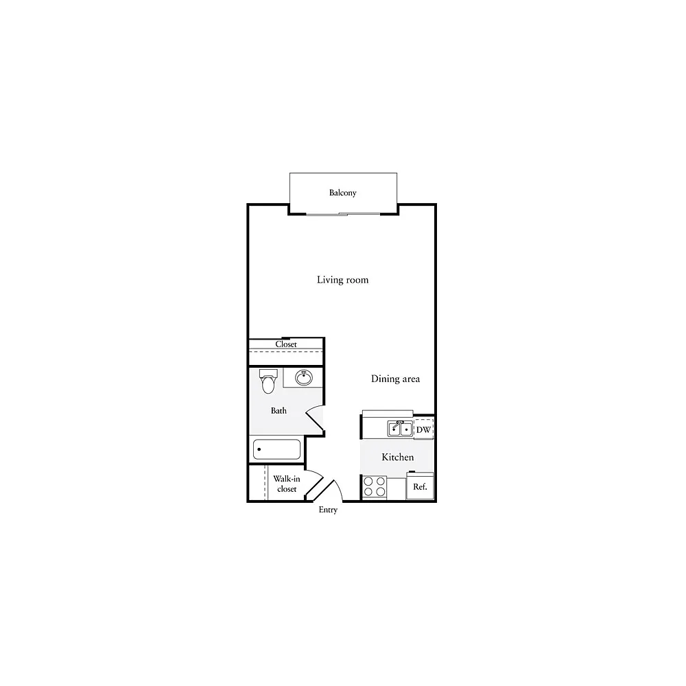 Floor plan Studio B