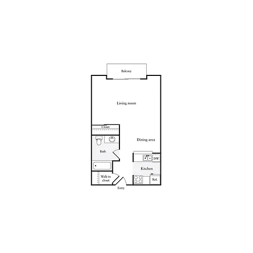 Floor plan Studio B