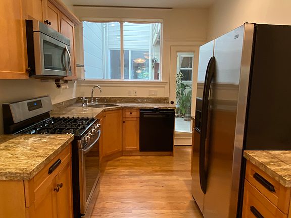 Kitchen looking into center atrium