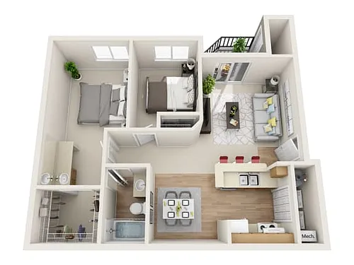 Floor plan 2X1 A