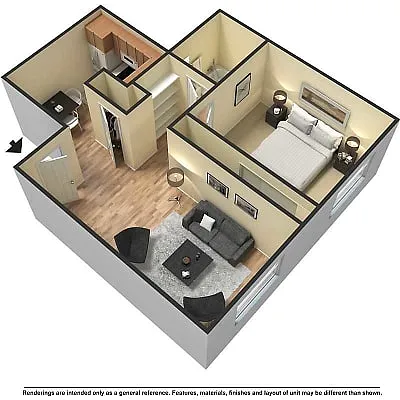 Floor plan 1 bedroom