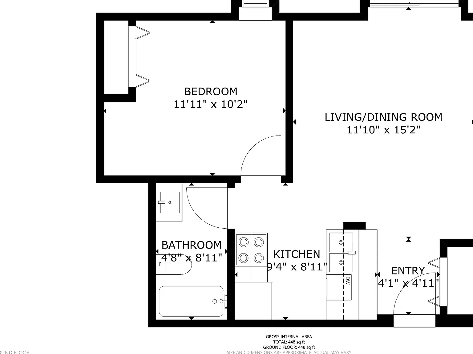 1 bed, 450 sqft, $1,500 — Photo 2