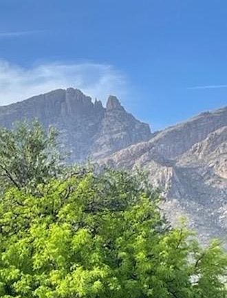 View of Finger Rock from front door