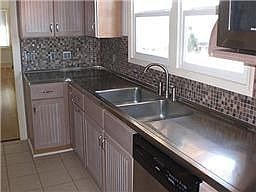Original SS counter w/new cabinets