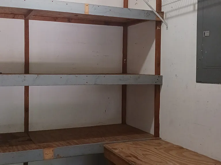 Custom shelving in storage room for your heavy boxes.