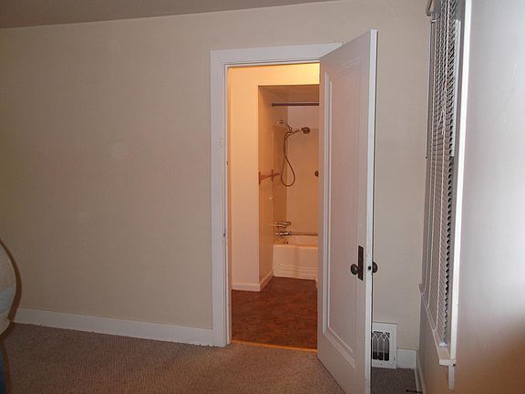 View from bedroom to bathroom