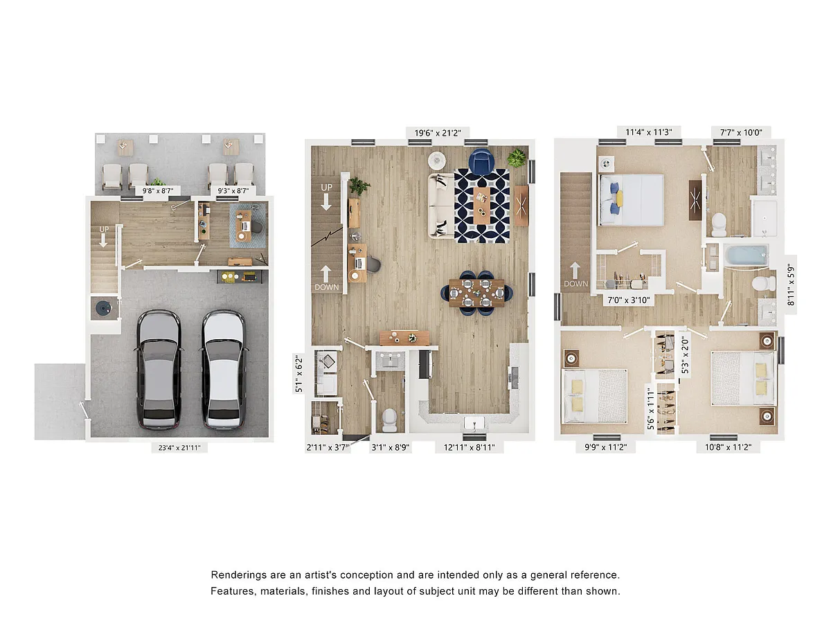 Floor plan Cottage C1 + Den