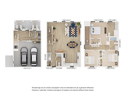 Floor plan Cottage C1 + Den