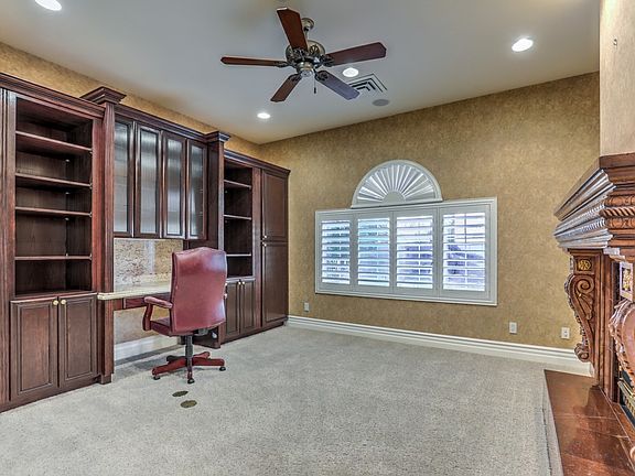 Built-ins and fireplace