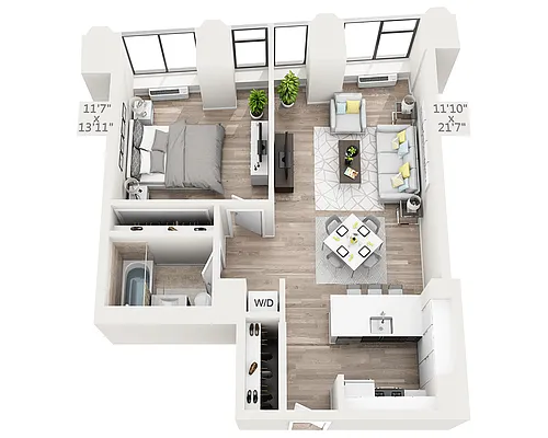 Floor plan One Bedroom H