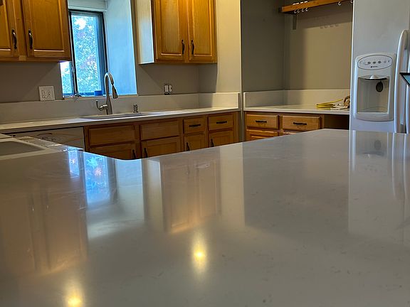 New white quartz countertops installed on 10/30!