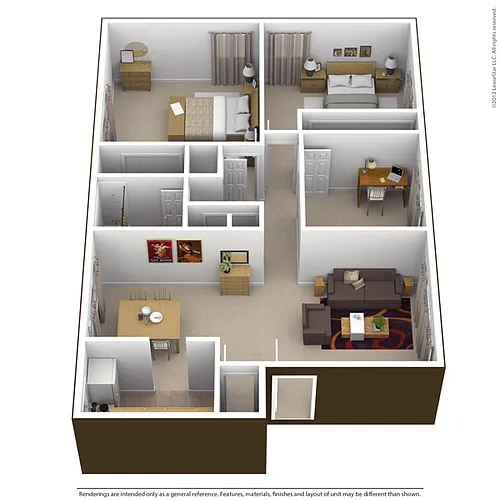 Floor plan 3BR-2BA