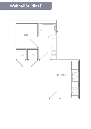 Floor plan Walthall Studio E
