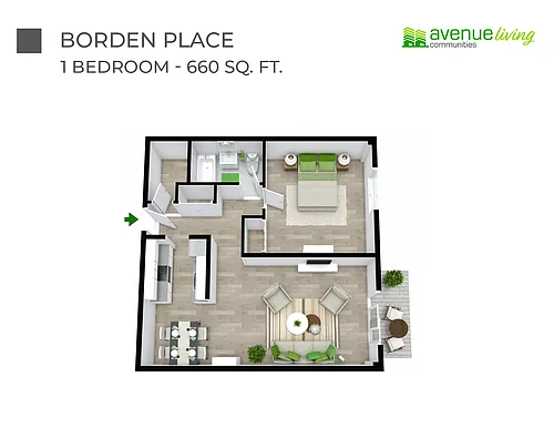 Floor plan - 1 Bedroom