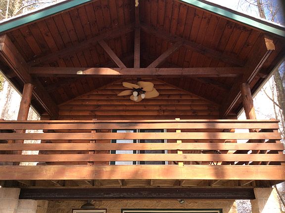 deck with outside lighting 