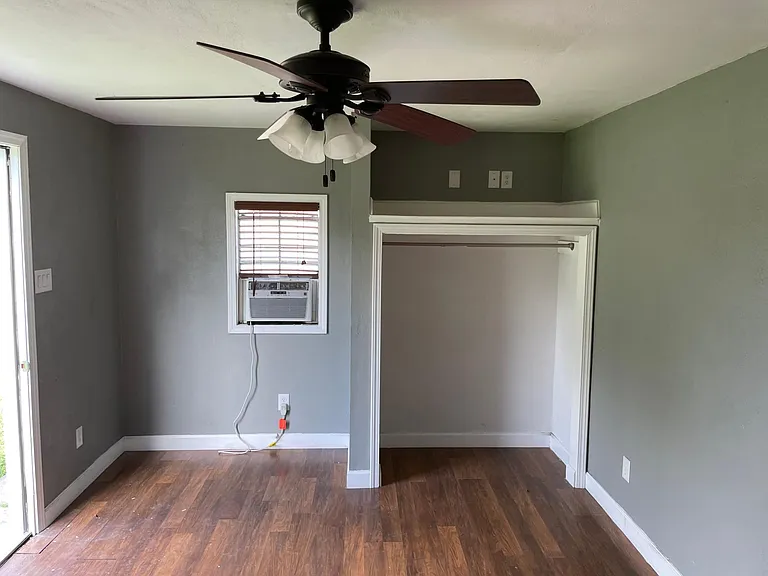 Inside A/C storage shed
