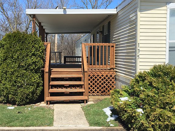 Newly stained porch