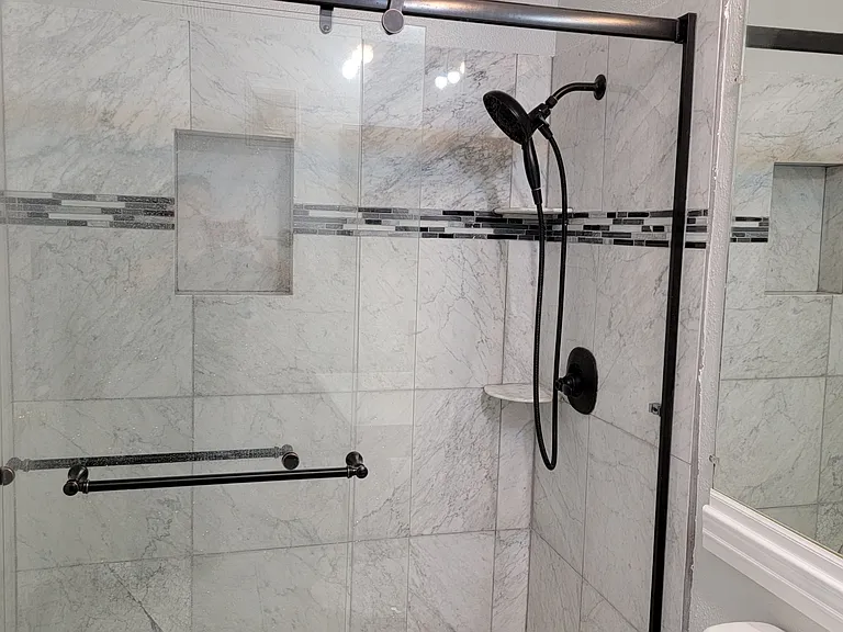 Walk in shower in 1st bathroom