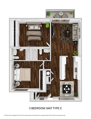 Floor plan Two Bedroom