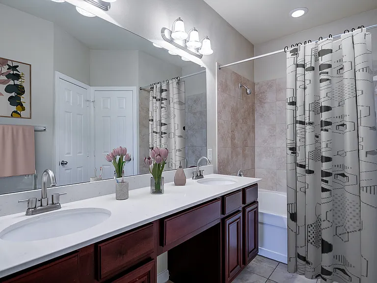 Bathroom with double vanity