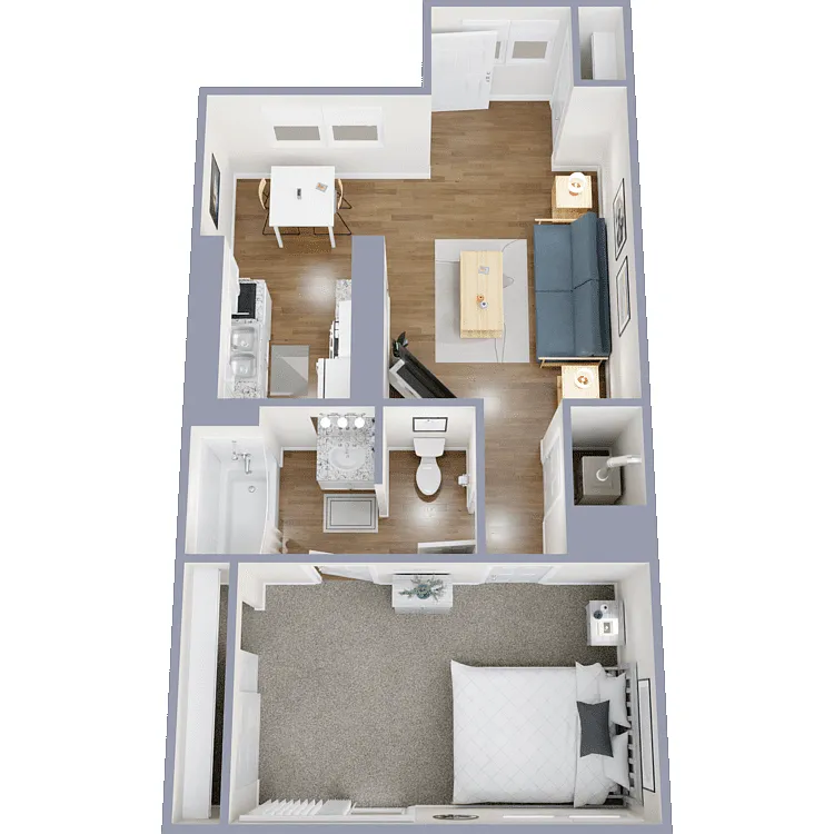 Floor plan 1 Bedroom 1 Bath