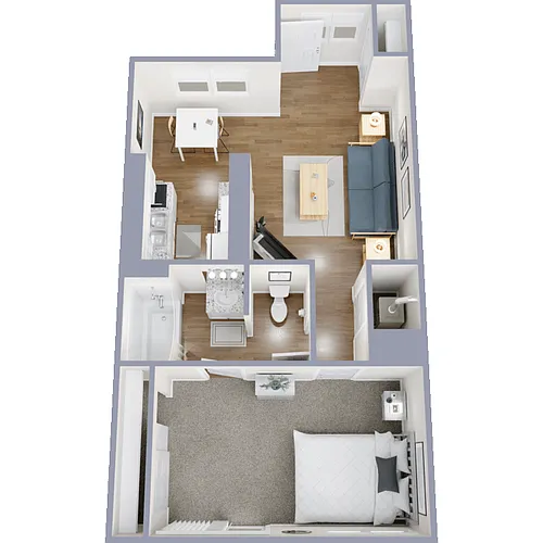 Floor plan 1 Bedroom 1 Bath Renovated