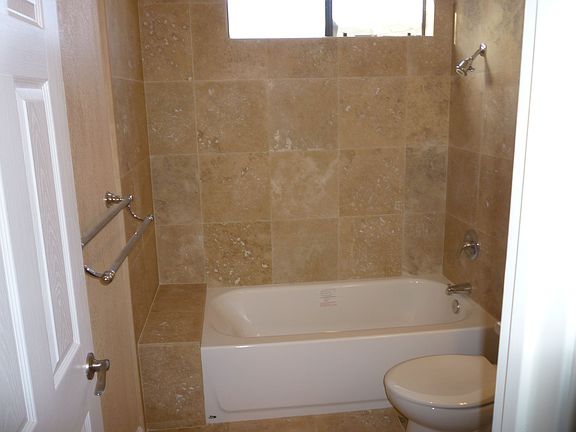New travertine shower 