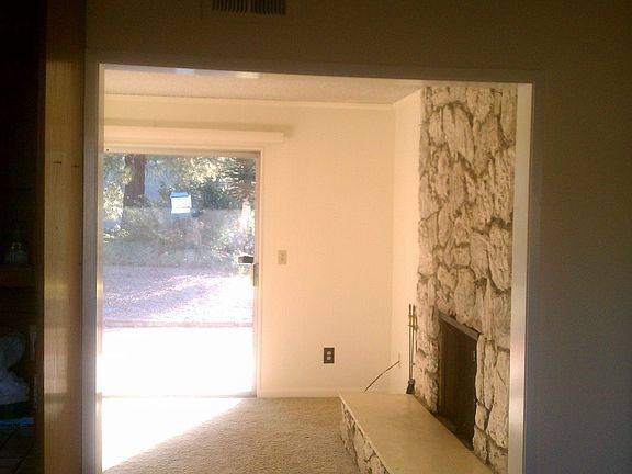 family room with fireplace