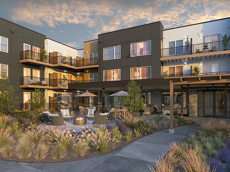 Courtyard Sunset