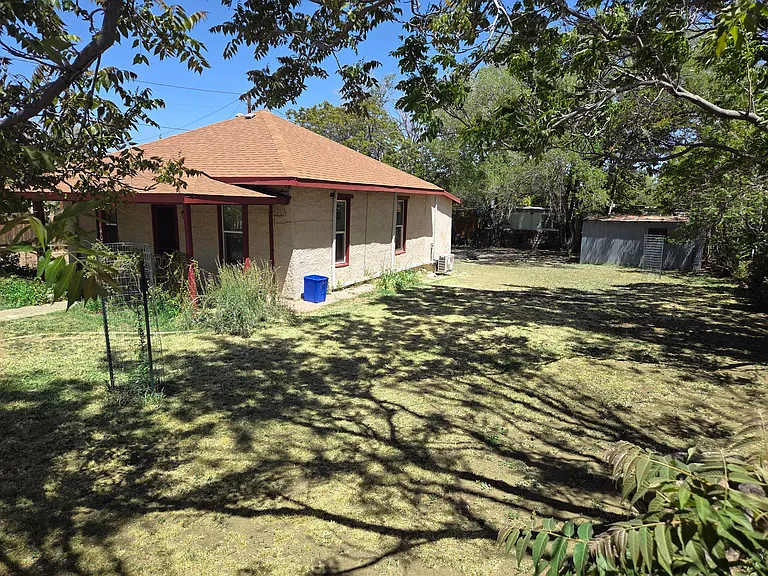 Right side of house with AC unit