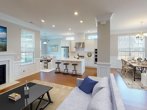 Open-concept floor plan