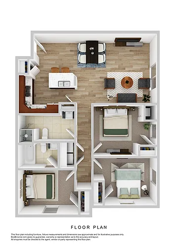 Floor plan 3 Bedroom 2 Bathroom