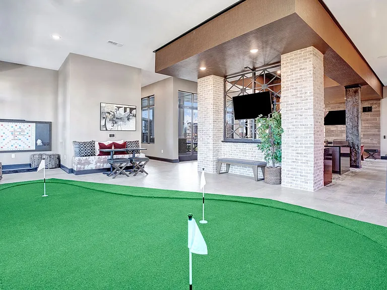 On-site Putting Green in Resident Lounge